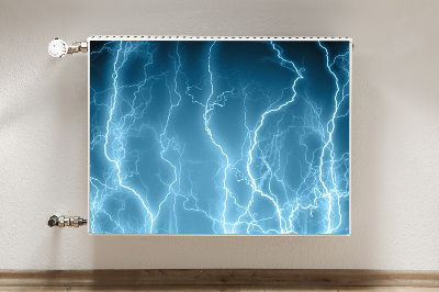 Magnetic radiator cover Blue lightning