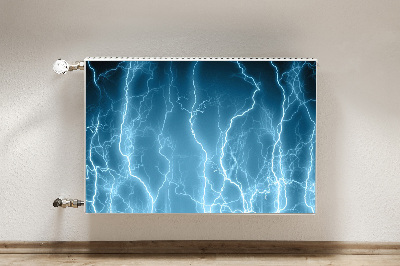 Magnetic radiator cover Blue lightning