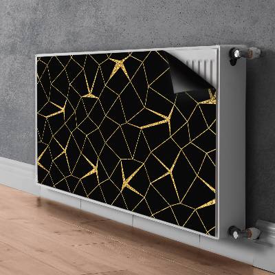 Magnetic radiator cover Gold and black mosaic