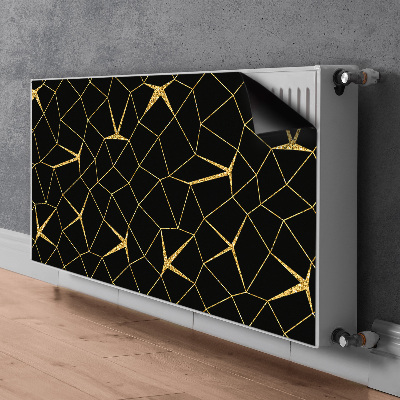 Magnetic radiator cover Gold and black mosaic