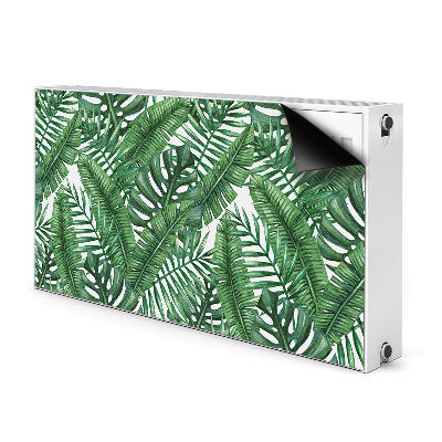 Decorative radiator cover Tropical leaves