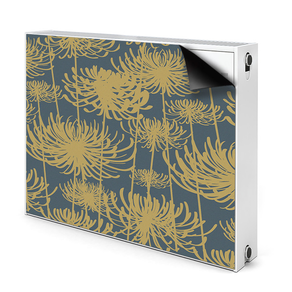 Printed radiator mat Golden flowers