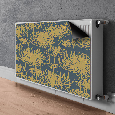 Printed radiator mat Golden flowers