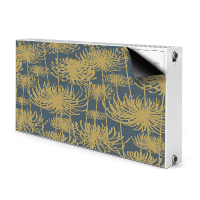 Printed radiator mat Golden flowers