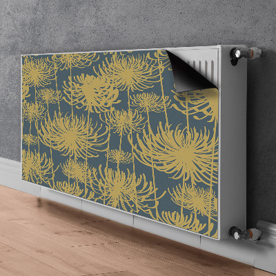 Printed radiator mat Golden flowers