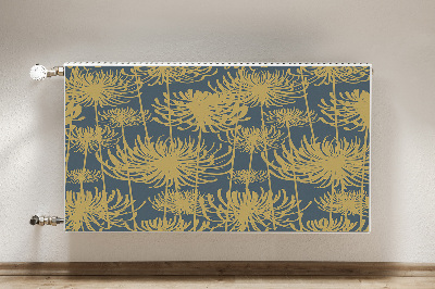 Printed radiator mat Golden flowers