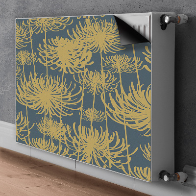 Printed radiator mat Golden flowers