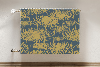 Printed radiator mat Golden flowers