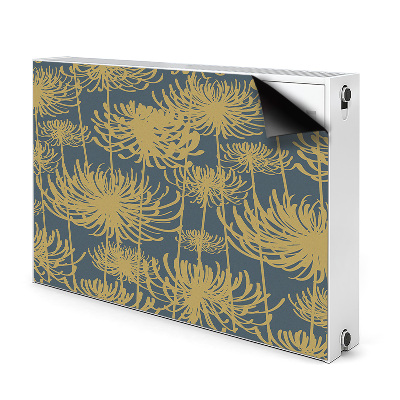 Printed radiator mat Golden flowers