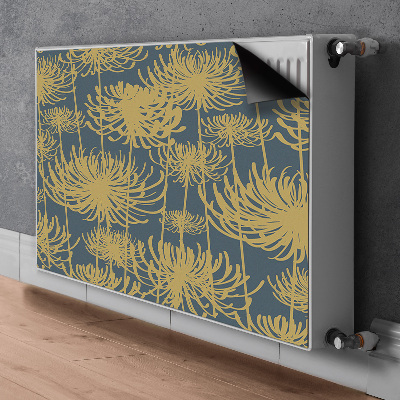 Printed radiator mat Golden flowers