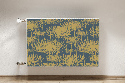 Printed radiator mat Golden flowers