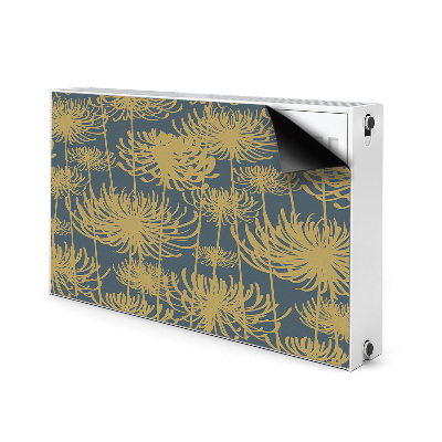 Printed radiator mat Golden flowers