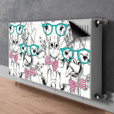 Magnetic radiator mat Hipster giraffe