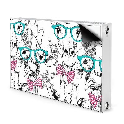 Magnetic radiator mat Hipster giraffe