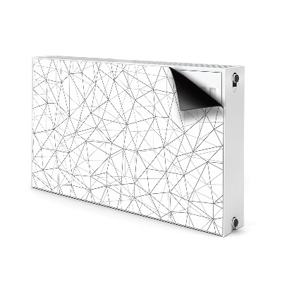 Magnetic radiator mat Geometric lines