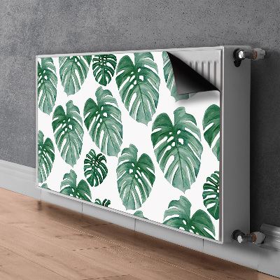 Magnetic radiator cover Monstera leaves