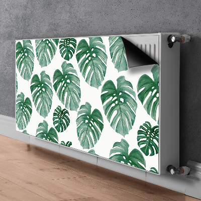 Magnetic radiator cover Monstera leaves