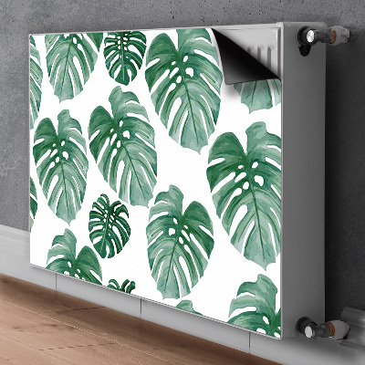 Magnetic radiator cover Monstera leaves