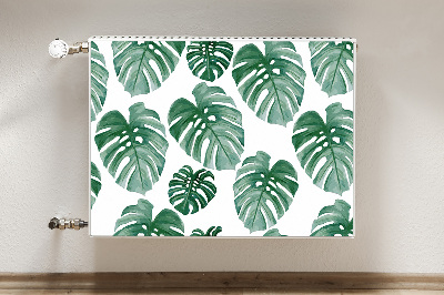 Magnetic radiator cover Monstera leaves