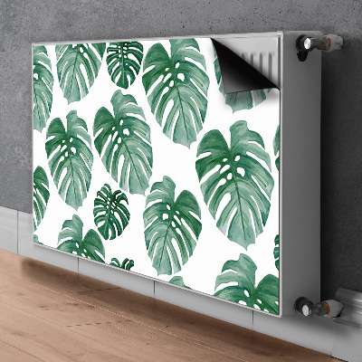 Magnetic radiator cover Monstera leaves