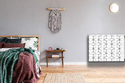 Decorative radiator cover Gray cubes