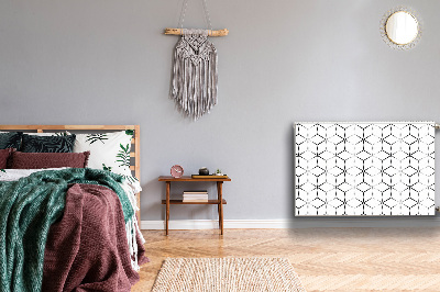 Decorative radiator cover Gray cubes