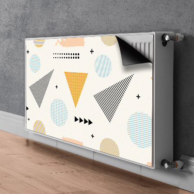 Decorative radiator cover Colorful shapes