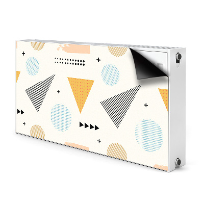 Decorative radiator cover Colorful shapes