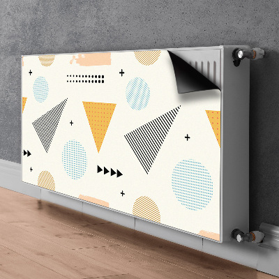 Decorative radiator cover Colorful shapes