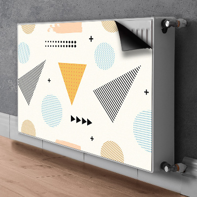 Decorative radiator cover Colorful shapes