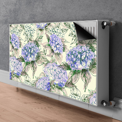 Magnetic radiator mat Hydrangea