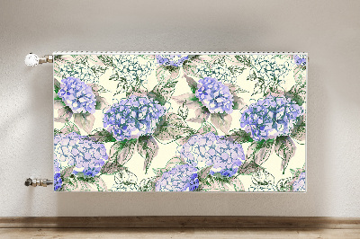 Magnetic radiator mat Hydrangea