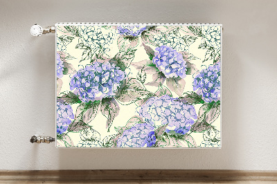 Magnetic radiator mat Hydrangea