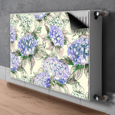 Magnetic radiator mat Hydrangea