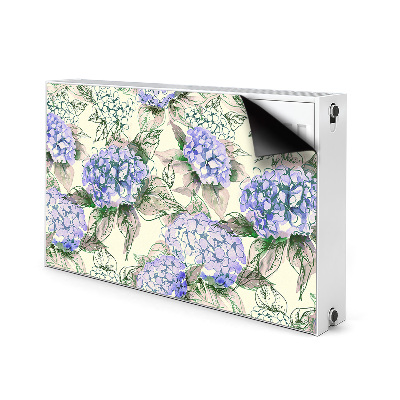 Magnetic radiator mat Hydrangea