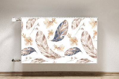 Decorative radiator cover Falling leaves