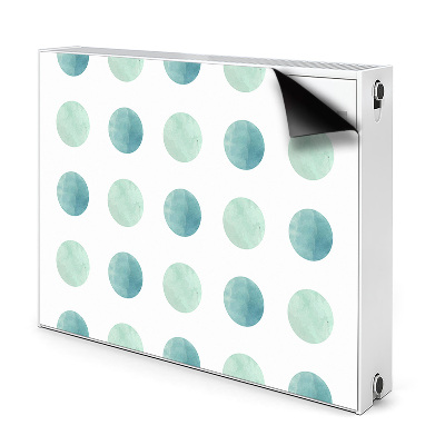 Decorative radiator cover Green dots