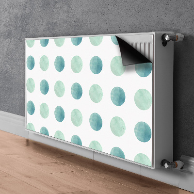 Decorative radiator cover Green dots