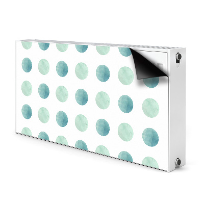 Decorative radiator cover Green dots