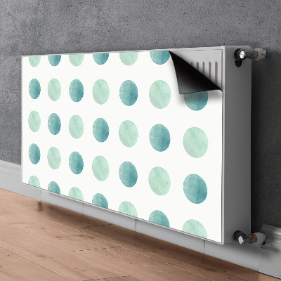 Decorative radiator cover Green dots