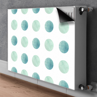 Decorative radiator cover Green dots