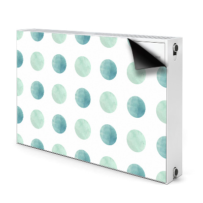 Decorative radiator cover Green dots