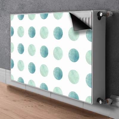 Decorative radiator cover Green dots