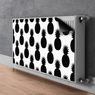 Radiator cover Black pineapples