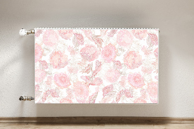 Printed radiator mat Floral pattern