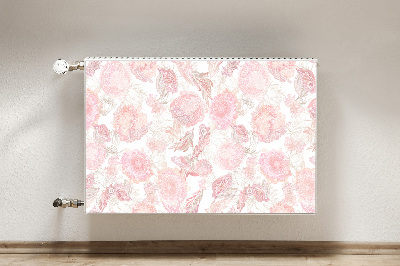 Printed radiator mat Floral pattern