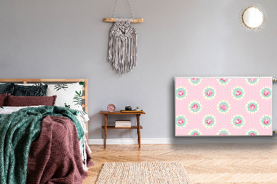 Magnetic radiator mat Roses and dots