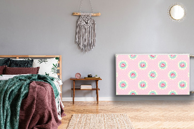 Magnetic radiator mat Roses and dots