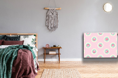 Magnetic radiator mat Roses and dots