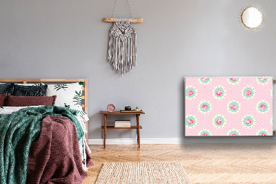 Magnetic radiator mat Roses and dots